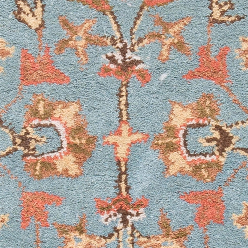 Safavieh Heritage 8' Square Hand Tufted Wool Rug in Blue and Blue