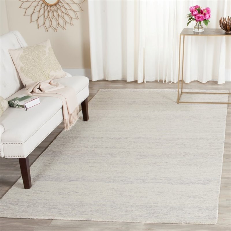 Safavieh Himalaya 5' X 8' Hand Loomed Wool Pile Rug in Silver