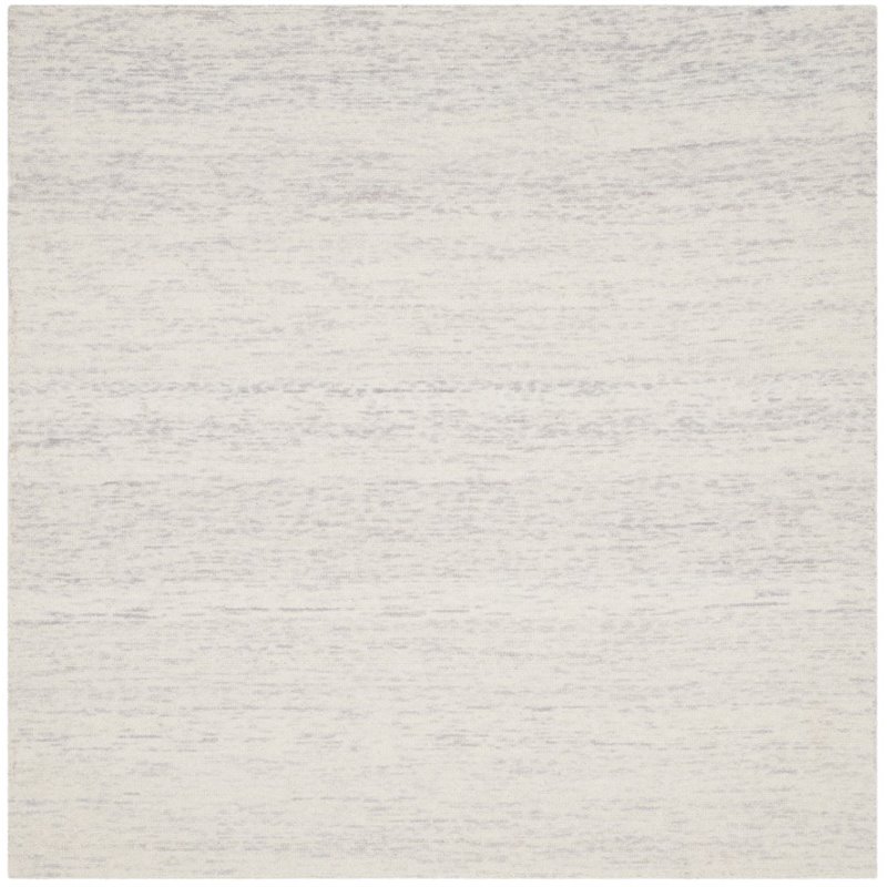 Safavieh Himalaya 6' Round Hand Loomed Wool Pile Rug in Silver