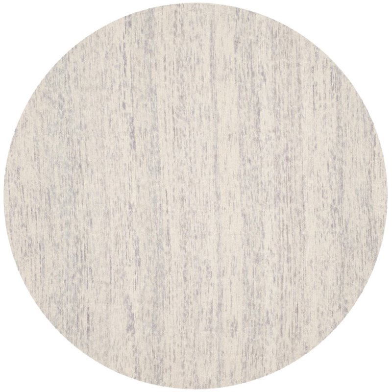 Safavieh Himalaya 6' Round Hand Loomed Wool Pile Rug in Silver