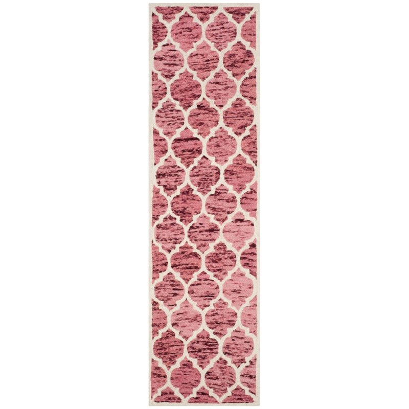 Safavieh Himalaya 2' X 3' Hand Loomed Wool Pile Rug in Red and Ivory