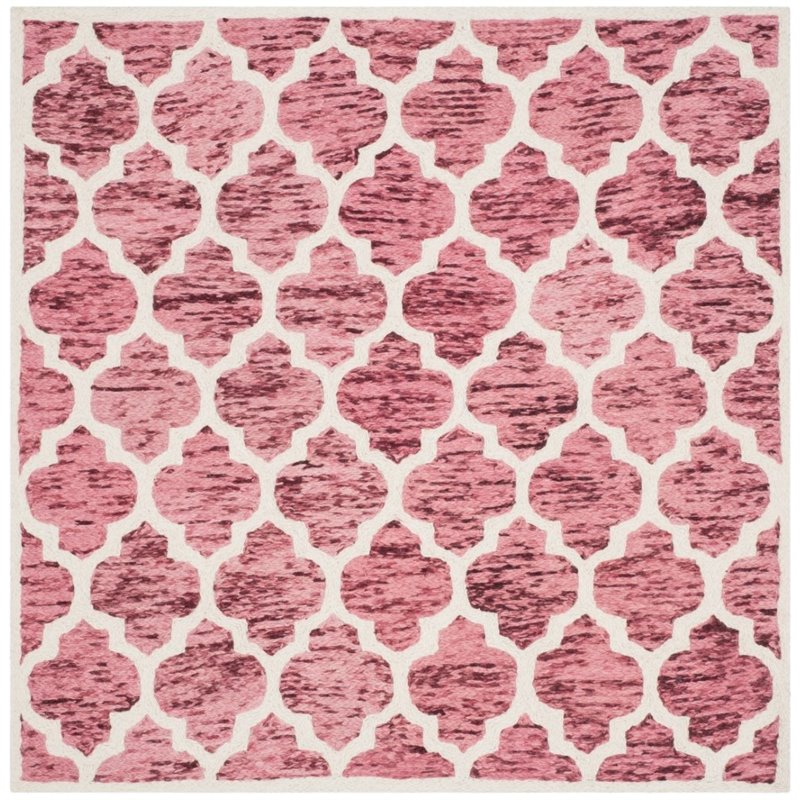 Safavieh Himalaya 2' X 3' Hand Loomed Wool Pile Rug in Red and Ivory