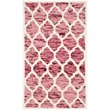 Safavieh Himalaya 6' Round Hand Loomed Wool Rug in Red and Ivory