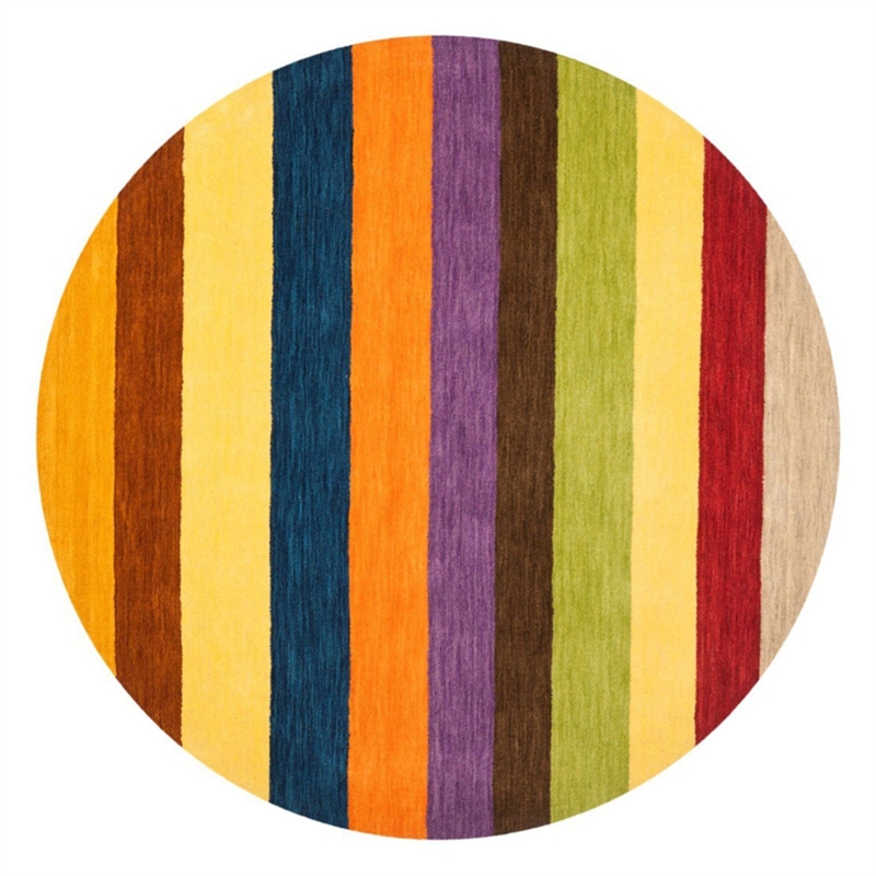 Safavieh Himalaya 6' Square Hand Loomed Wool Pile Rug in Yellow