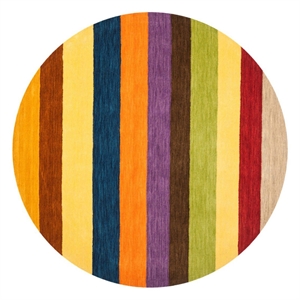 Safavieh Himalaya 6' Square Hand Loomed Wool Pile Rug in Yellow