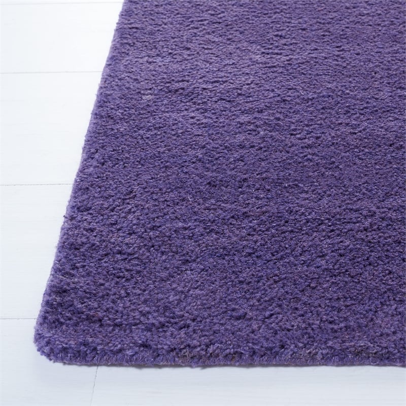 Safavieh Himalaya 4' Square Hand Loomed Wool Pile Rug in Purple