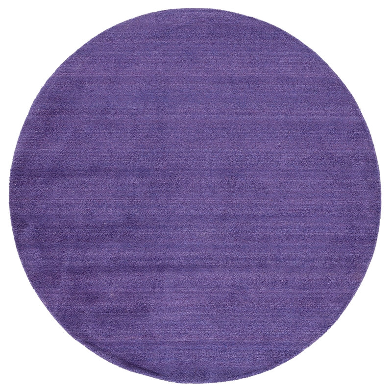 Safavieh Himalaya 6' Round Hand Loomed Wool Pile Rug in Purple