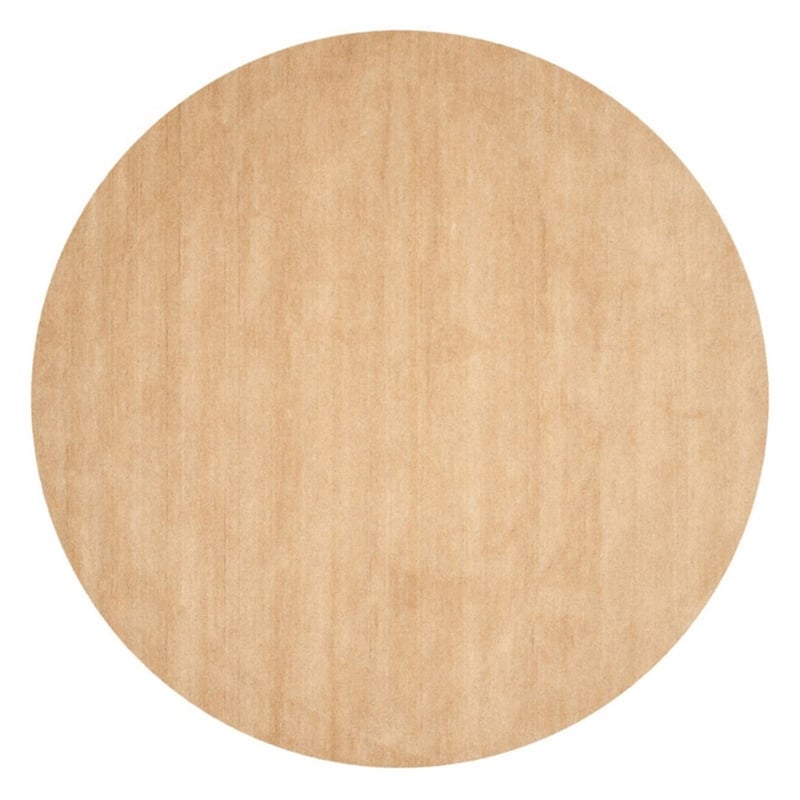 Safavieh Himalaya 4' Round Hand Loomed Wool Pile Rug in Black