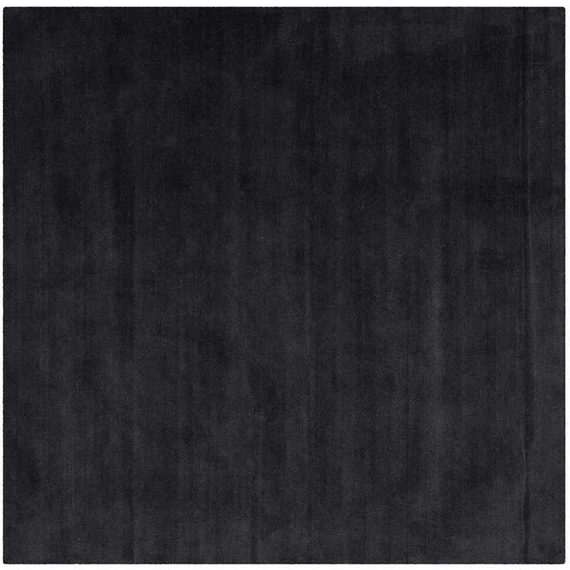 Safavieh Himalaya 4' Square Hand Loomed Wool Pile Rug in Black