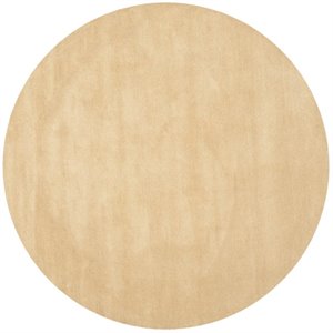 Safavieh Himalaya 8' Round Hand Loomed Wool Pile Rug in Beige