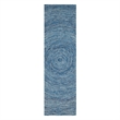 Safavieh Ikat 4' Square Hand Tufted Wool Pile Rug in Dark Blue