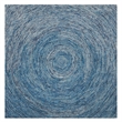 Safavieh Ikat 4' Square Hand Tufted Wool Pile Rug in Dark Blue