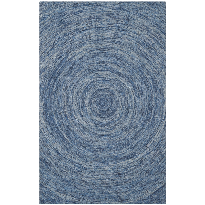 Safavieh Ikat 6' X 9' Hand Tufted Wool Pile Rug in Dark Blue