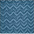 Safavieh Impressions 5' Round Hand Loomed Wool Rug in Blue