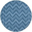 Safavieh Impressions 5' Round Hand Loomed Wool Rug in Blue