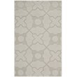 Safavieh Impressions 5' Round Hand Loomed Wool Rug in Silver