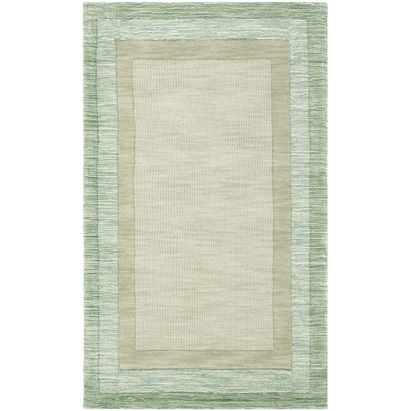 Safavieh Impressions 3' X 5' Hand Loomed Wool Rug in Green and Beige