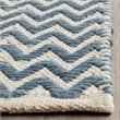 Safavieh Cotton Kilim 5' X 8' Handmade Cotton Rug in Blue and Ivory