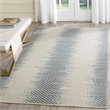 Safavieh Cotton Kilim 5' X 8' Handmade Cotton Rug in Blue and Ivory