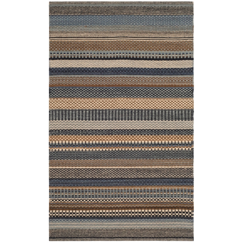 Safavieh Kilim 3' X 5' Hand Woven Flat Weave Wool Pile Rug in Blue