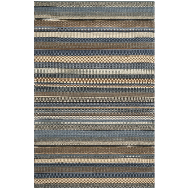Safavieh Kilim 6' X 9' Hand Woven Flat Weave Wool Pile Rug in Blue