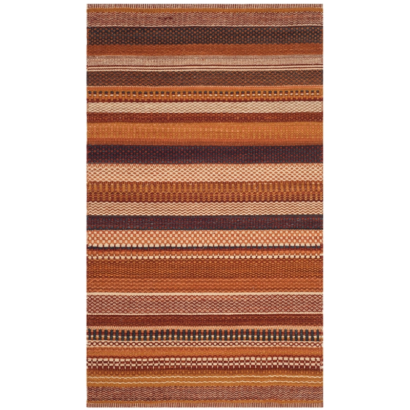 Safavieh Kilim 3' X 5' Hand Woven Flat Weave Wool Pile Rug in Rust