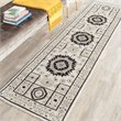 Safavieh Kenya 7' Square Hand Knotted Wool Rug in Ivory and Gray