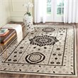 Safavieh Kenya 7' Square Hand Knotted Wool Rug in Ivory and Gray
