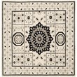 Safavieh Kenya 7' Square Hand Knotted Wool Rug in Ivory and Gray