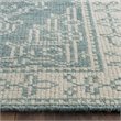 Safavieh Kenya 7' Square Hand Knotted Wool Rug in Ivory and Blue