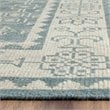 Safavieh Kenya 7' Square Hand Knotted Wool Rug in Ivory and Blue