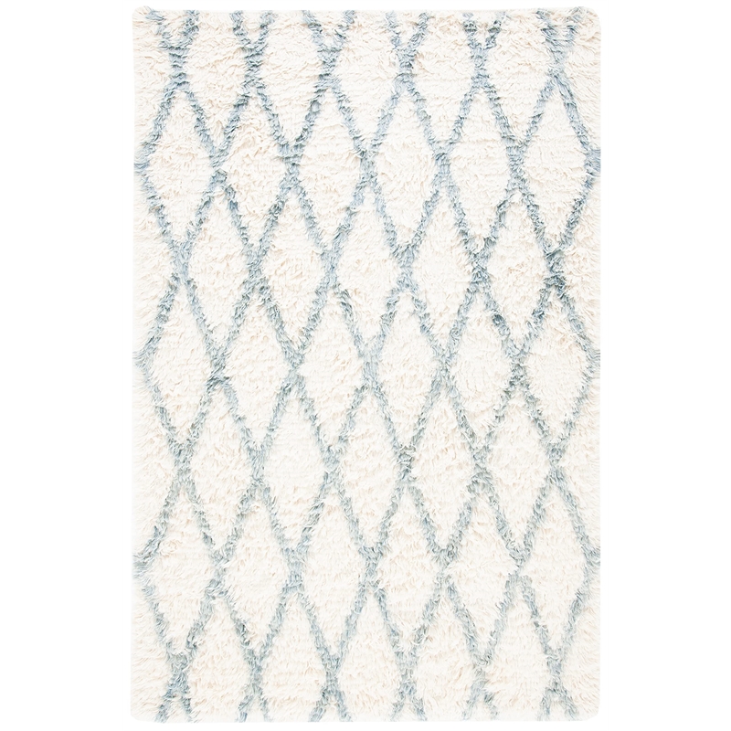 Safavieh Kenya 6' X 9' Hand Knotted Rug in Ivory and Blue