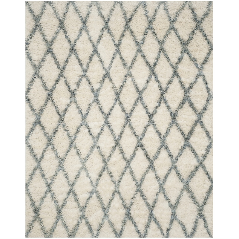 Safavieh Kenya 9' X 12' Hand Knotted Rug in Ivory and Blue