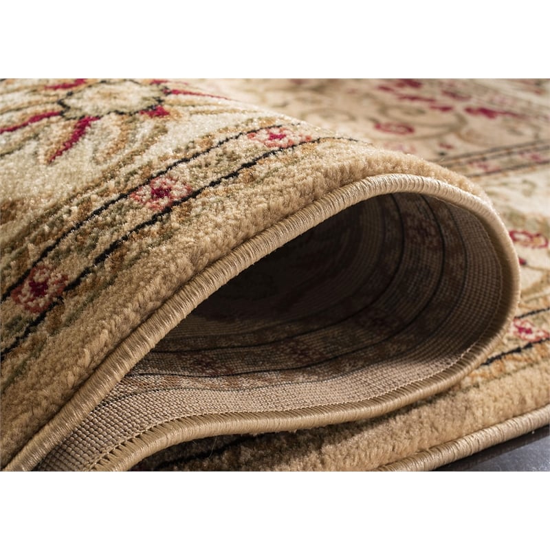 safavieh lyndhurst 12' x 18' power loomed rug in beige and ivory