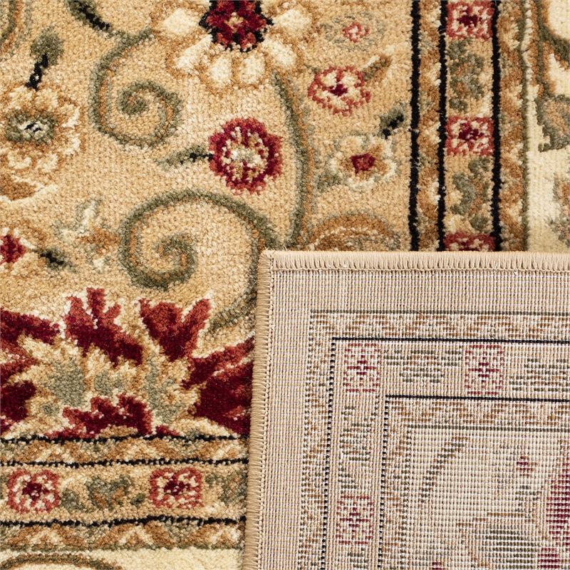 safavieh lyndhurst 12' x 18' power loomed rug in beige and ivory