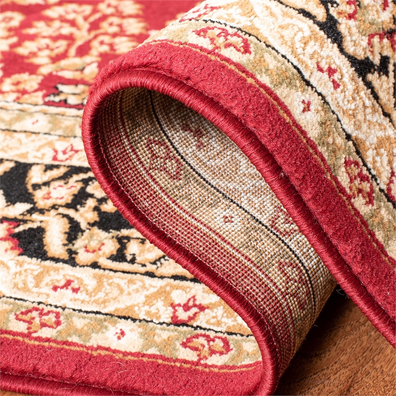 Safavieh Lyndhurst 10' X 14' Power Loomed Rug in Red and Black