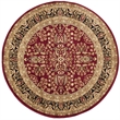 Safavieh Lyndhurst 10' Round Power Loomed Rug in Red and Black