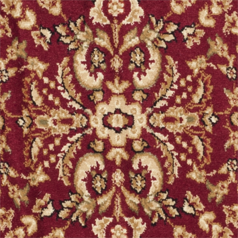 Safavieh Lyndhurst 10' Round Power Loomed Rug in Red and Black