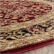 Safavieh Lyndhurst 10' Round Power Loomed Rug in Red and Black