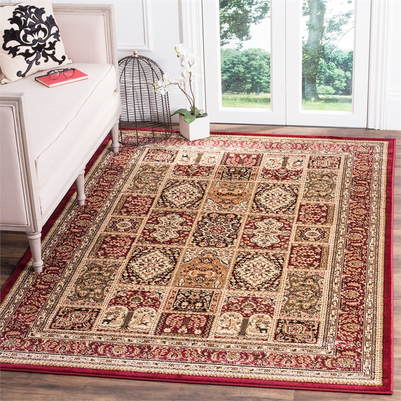 Safavieh Lyndhurst 10' Round Power Loomed Rug in and Green