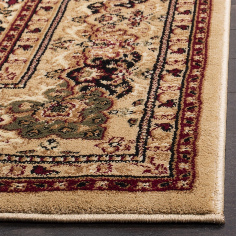 Safavieh Lyndhurst 10' Round Power Loomed Rug in and Black