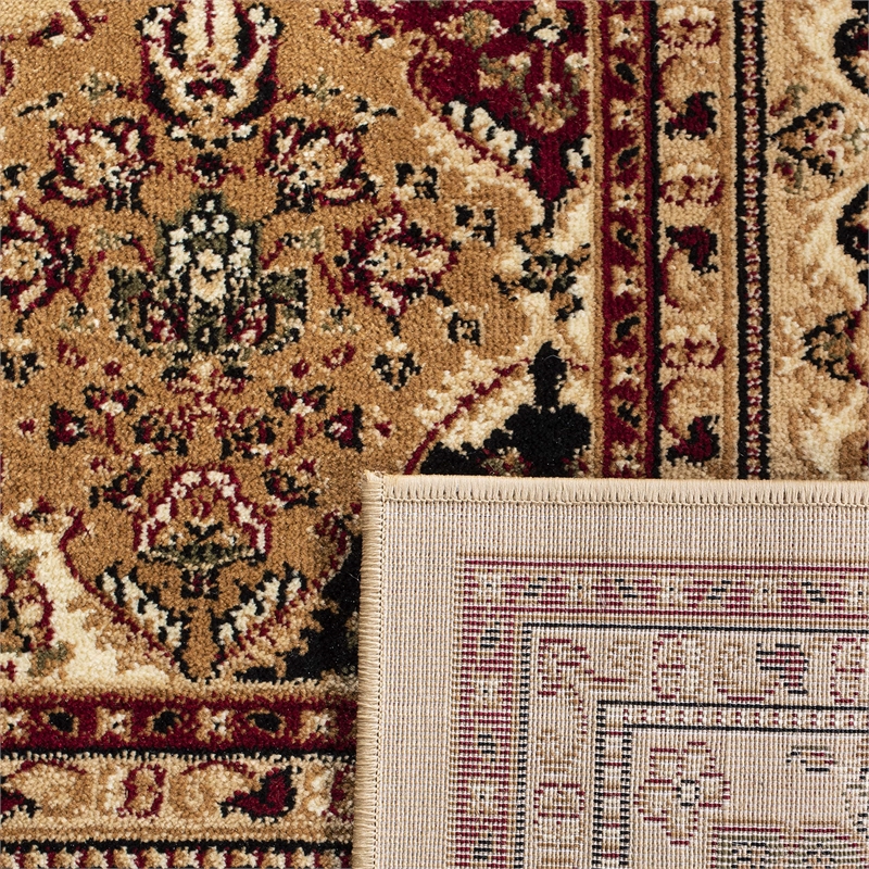 Safavieh Lyndhurst 10' Round Power Loomed Rug in and Black