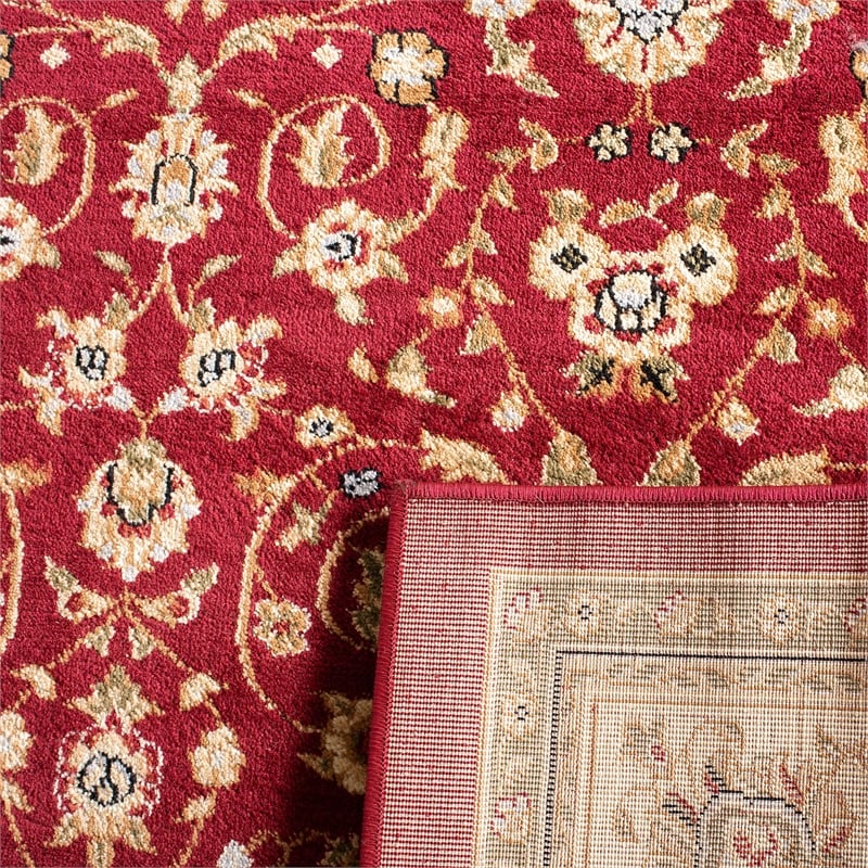 Safavieh Lyndhurst 11' X 15' Power Loomed Rug in Red and Ivory