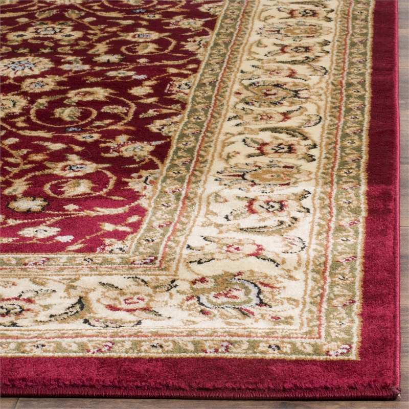 Safavieh Lyndhurst 12' X 18' Power Loomed Rug in Red and Ivory