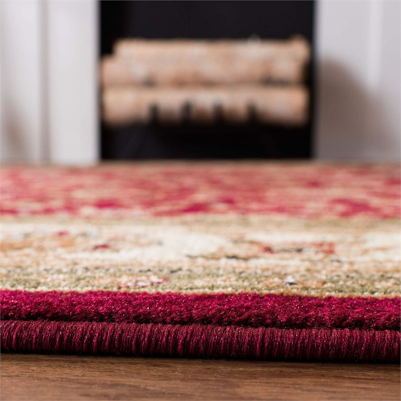 Safavieh Lyndhurst 12' X 18' Power Loomed Rug in Red and Ivory