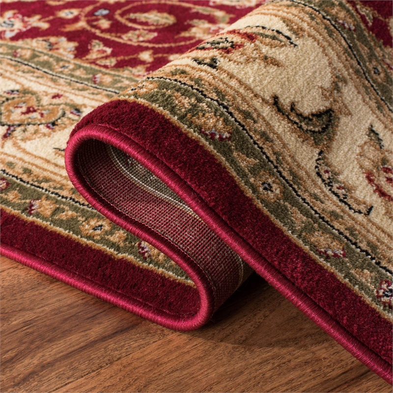 Safavieh Lyndhurst 12' X 18' Power Loomed Rug in Red and Ivory