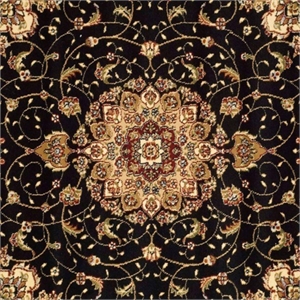 Safavieh Lyndhurst 4' Round Power Loomed Rug in Black and Ivory