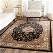 Safavieh Lyndhurst 4' Round Power Loomed Rug in Black and Ivory