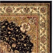 Safavieh Lyndhurst 4' Round Power Loomed Rug in Black and Ivory