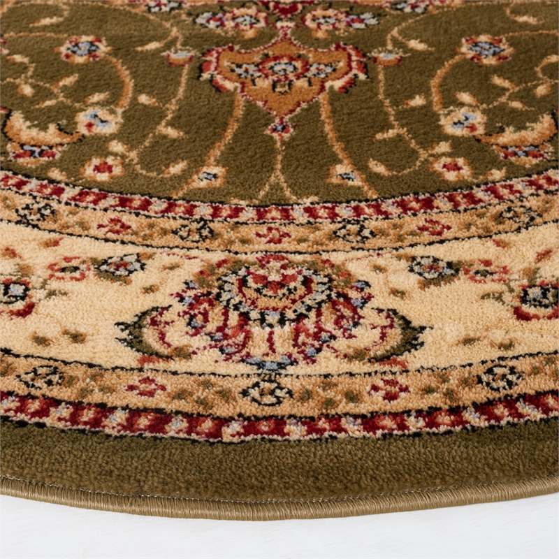 Safavieh Lyndhurst 10' Round Power Loomed Rug in Sage and Ivory